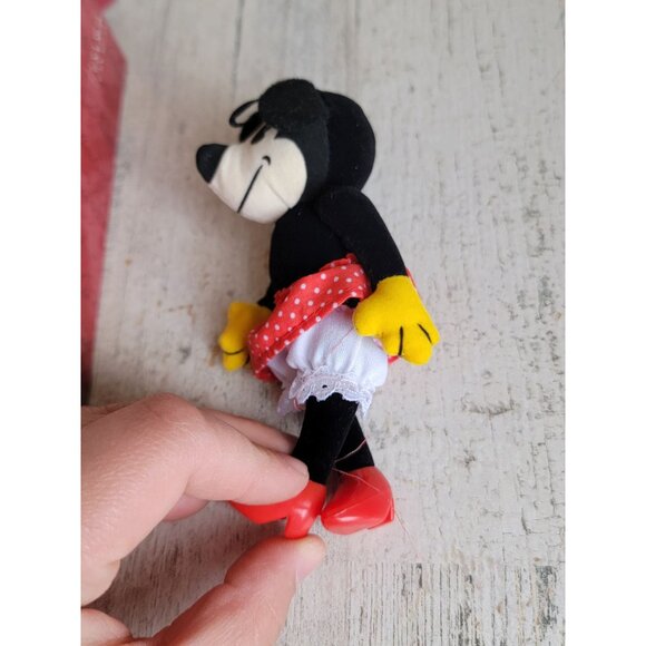 Hallmark Mickey sweetheart Minnie Mouse ornament Xmas vintage poseable doll - Picture 3 of 7